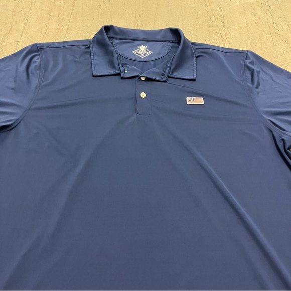 Chubbies Shirt Mens XXL Short Sleeve Polo Navy Blue American Flag 2XL - Picture 4 of 9